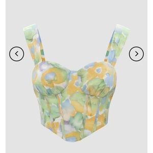 Floral Corset Tank Top